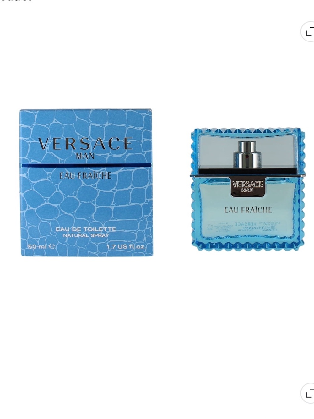 Versace Man Eau Fraîche Light Blue and Gold Box